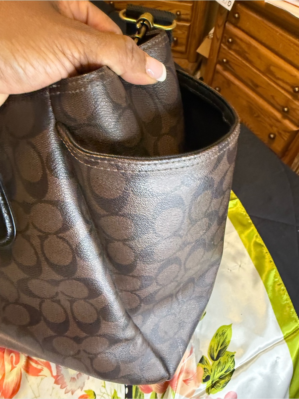Coach Signature Diaper Bag- Brown - Picture 11 of 16